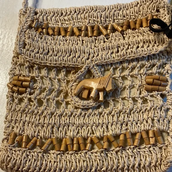 Stylish Tan Woven Women's Bag - Picture 7 of 7